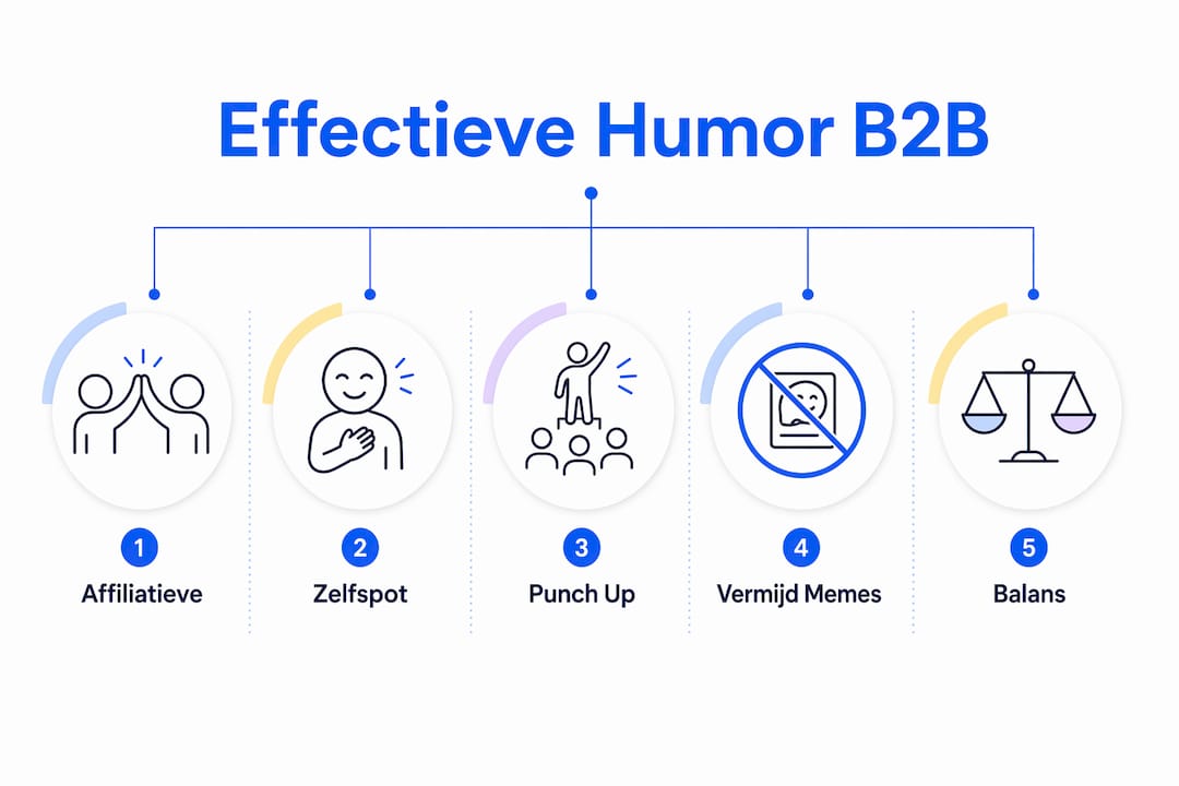 Infographic: slimme manieren om humor toe te passen in zakelijke communicatie