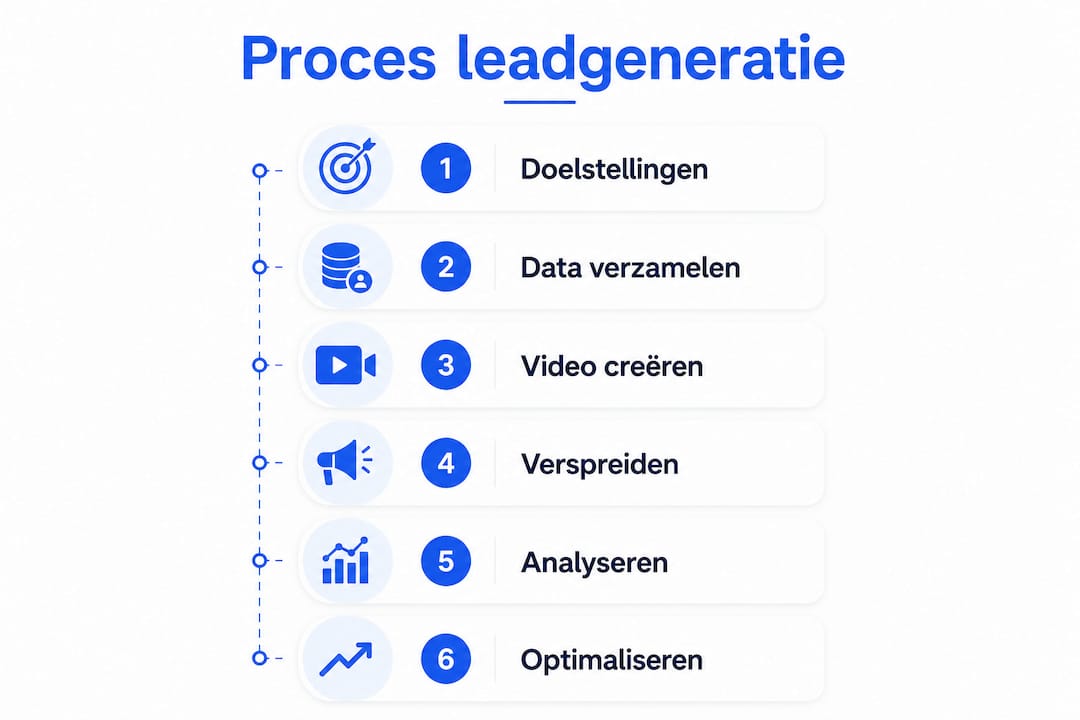 Infographic: zo zet je persoonlijke video's in voor het genereren van leads – stap voor stap uitgelegd