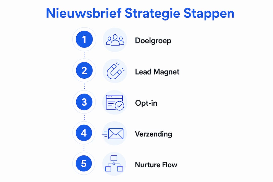 Infographic: zo stel je in 5 stappen een sterke nieuwsbriefstrategie op