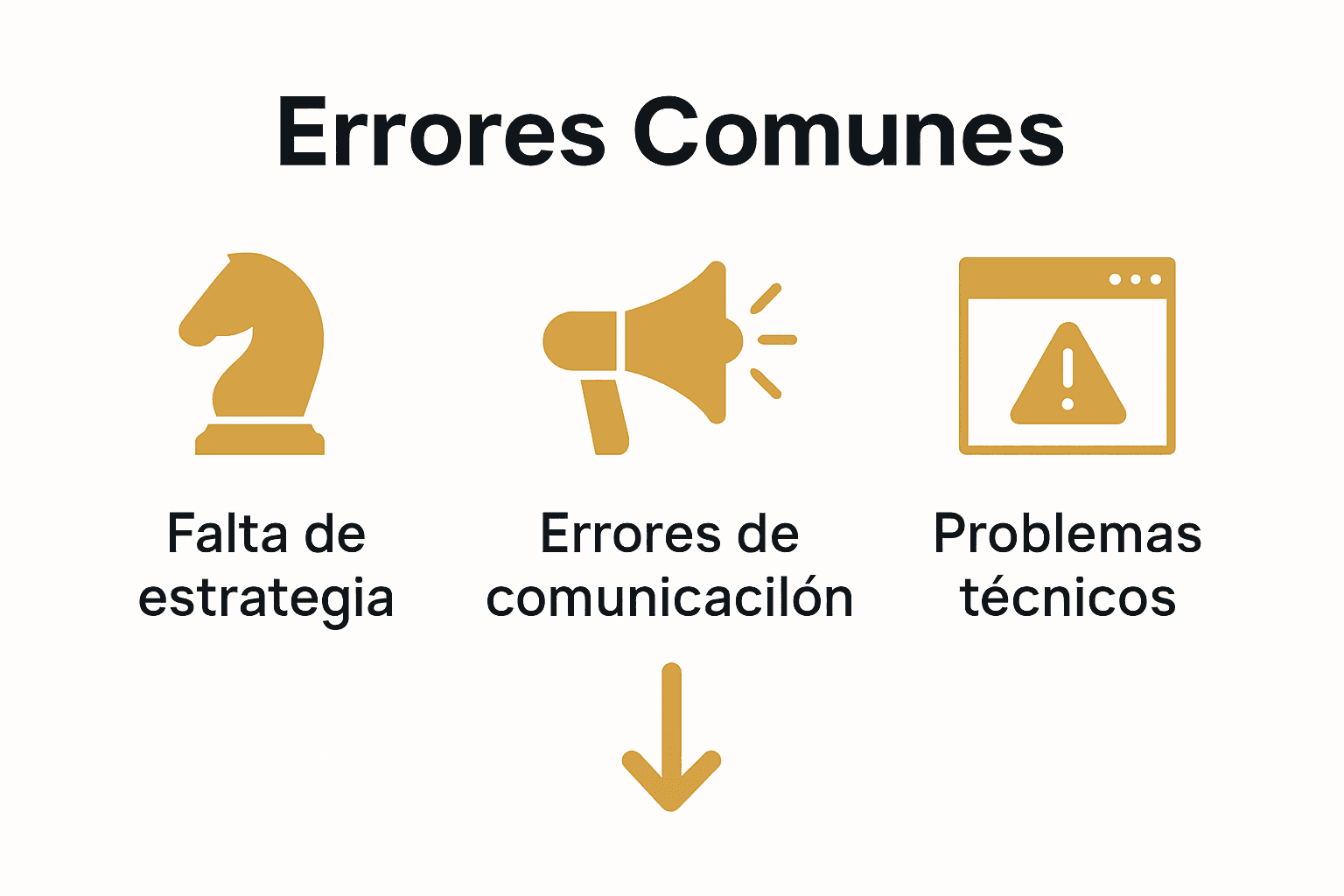 Infografía errores frecuentes marketing en PYMES