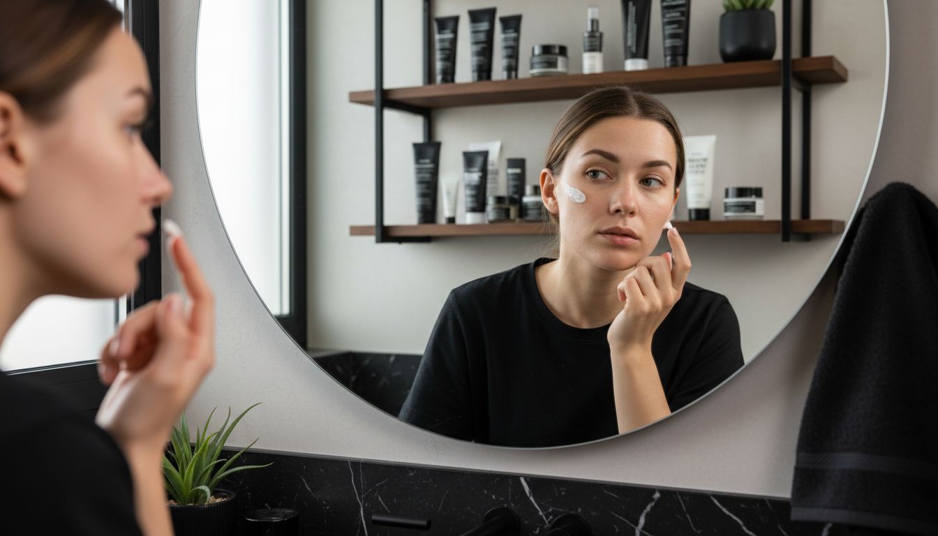 aplicare cremă antiacnee