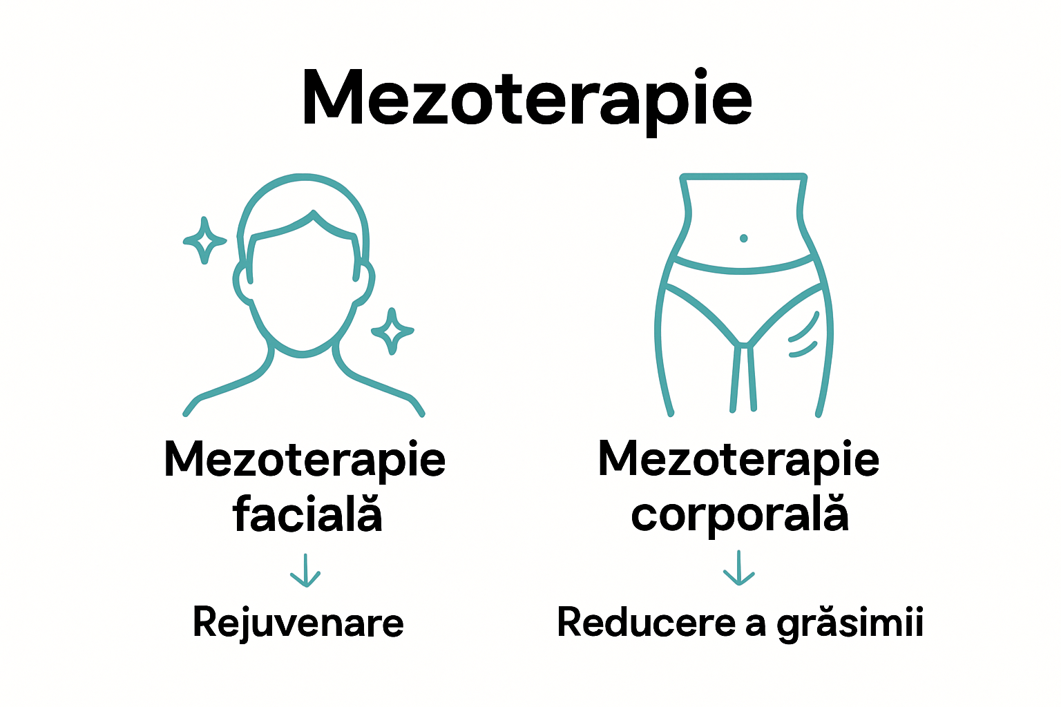 Infographic showing mezotherapy facial and body benefits