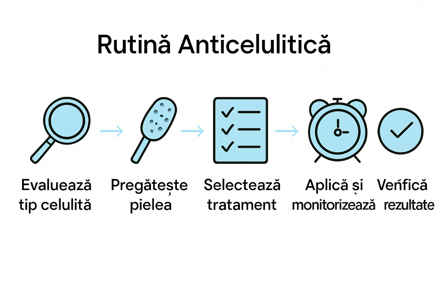 Anticelulitic treatment process infographic