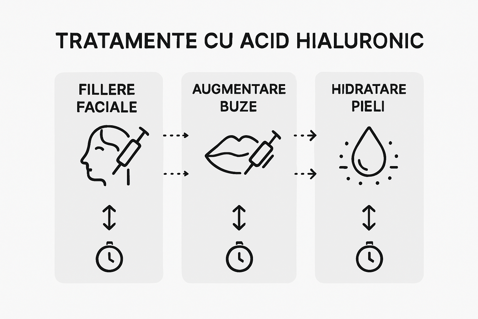 Infographic comparing hyaluronic acid treatment types