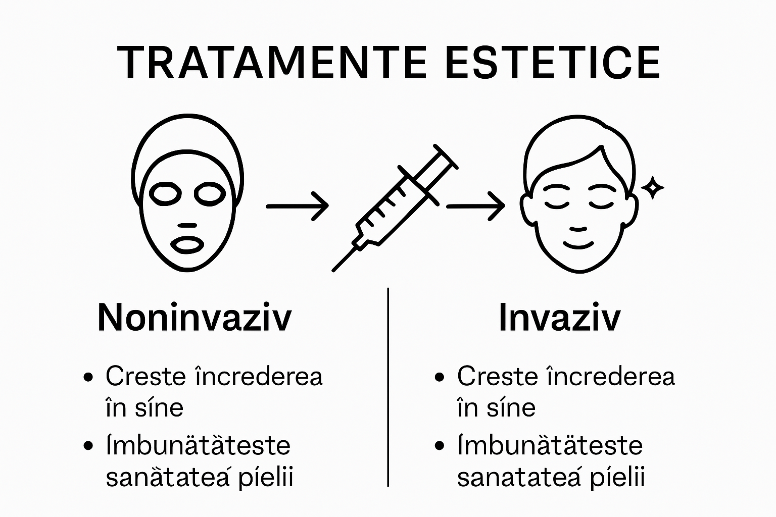 Infographic comparing esthetic treatment types