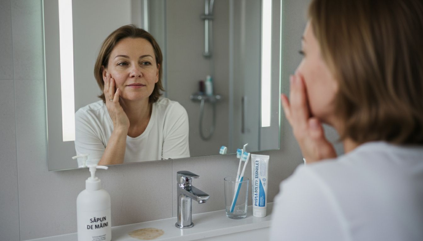 Femeie își compară tenul înainte și după tratamentul IPL