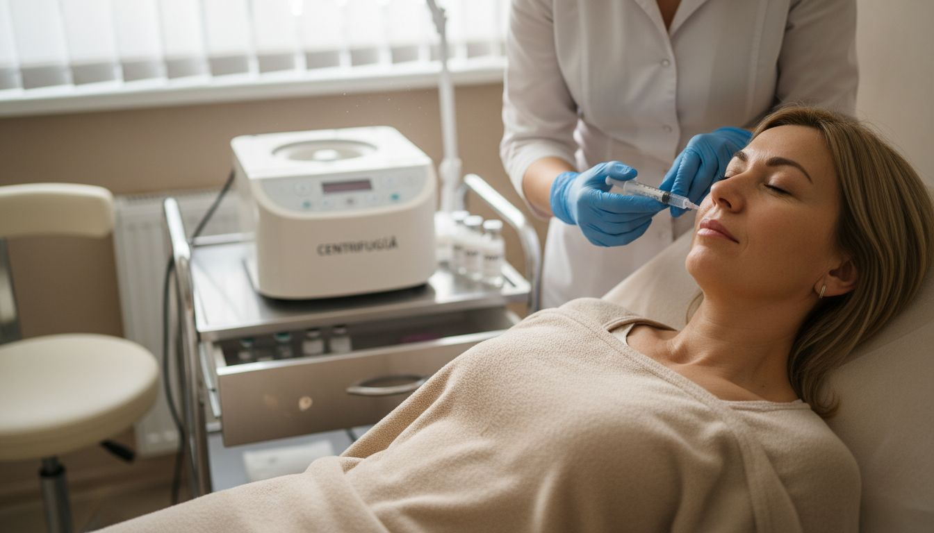 Procedura de injectare cu PRP pentru față, surprinsă în detaliu