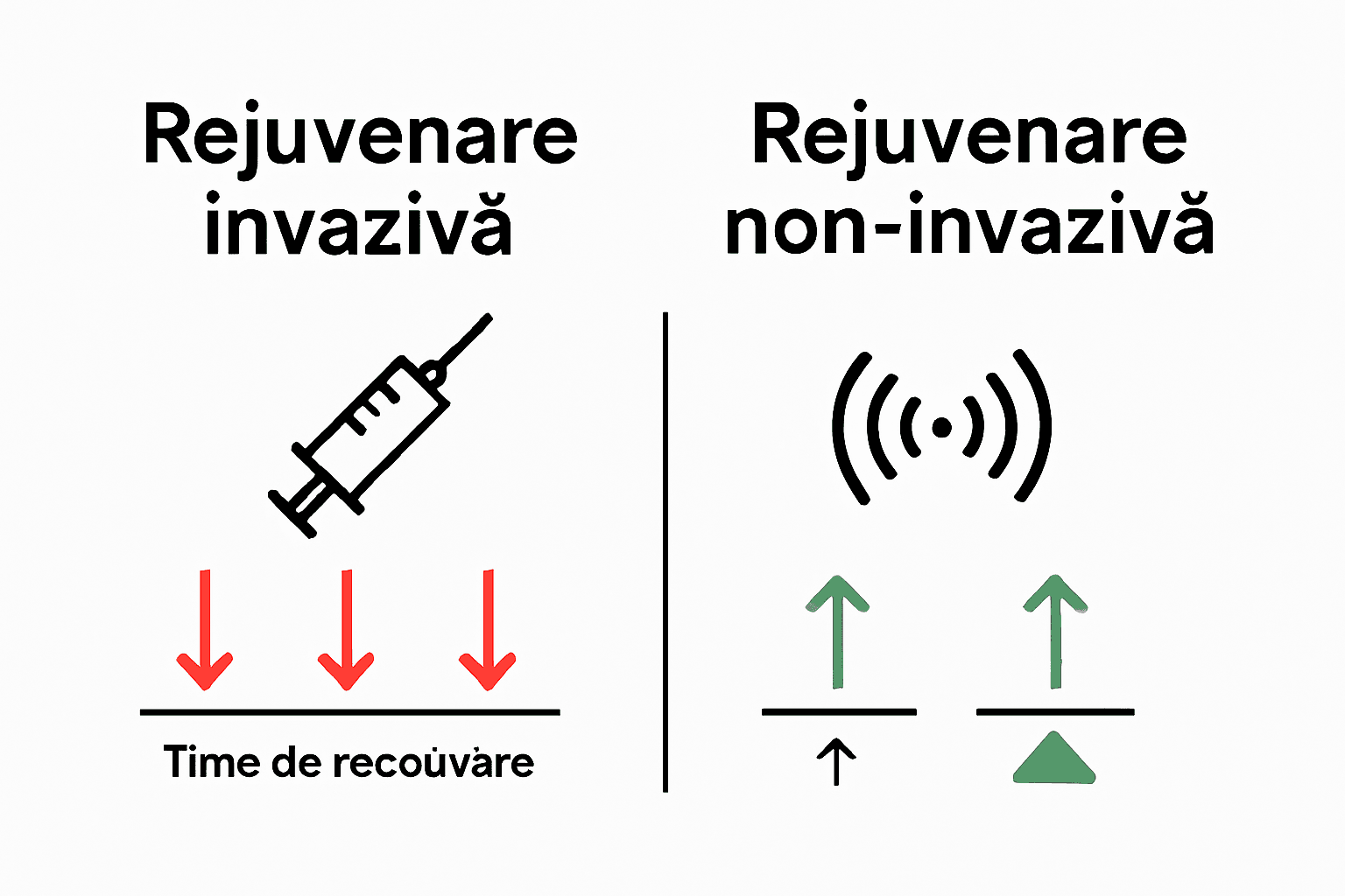 Diferențe între procedurile de rejuvenare corporală invazive și cele non-invazive
