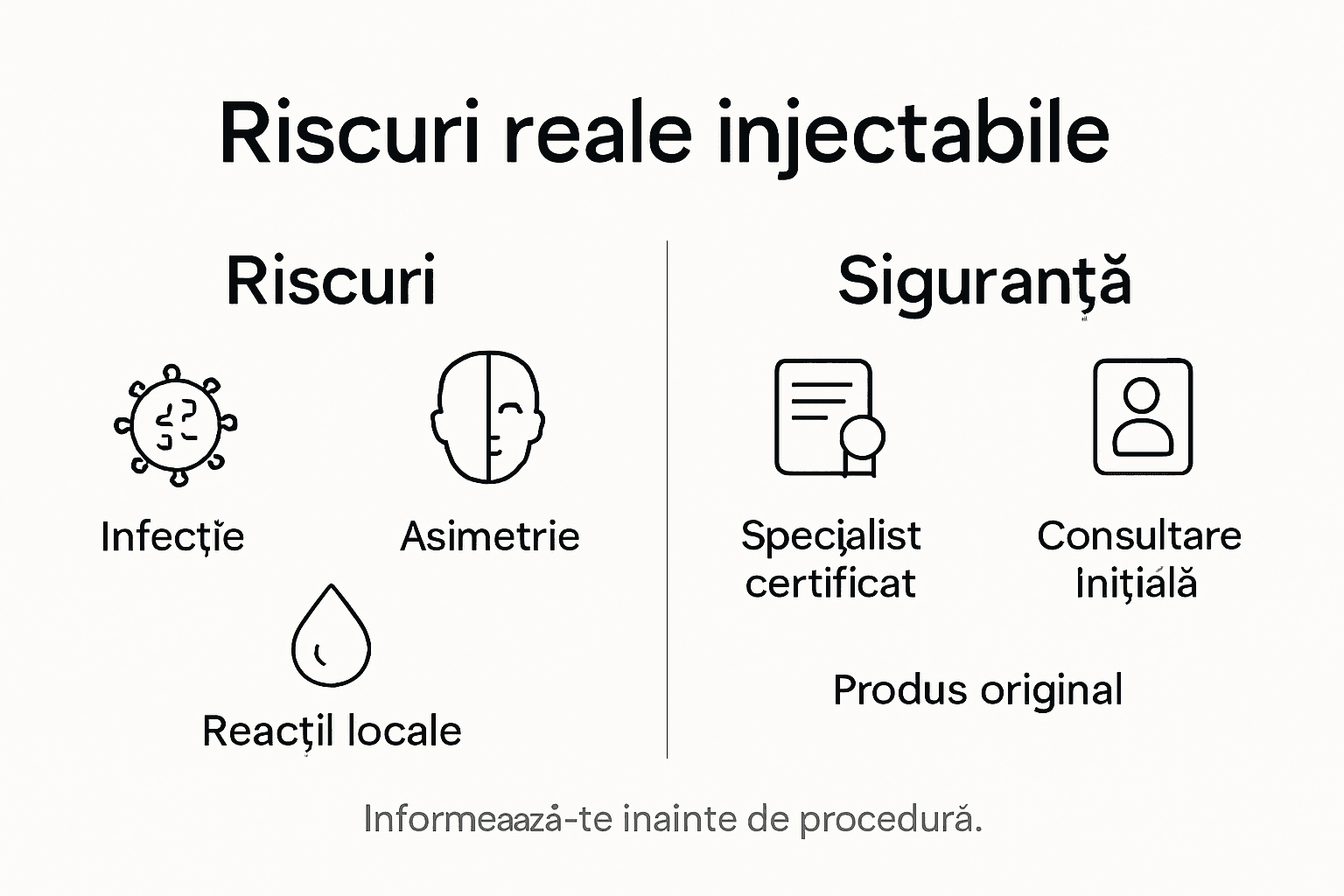 Infografic: Ce riscuri reale implică procedurile injectabile pentru înfrumusețare