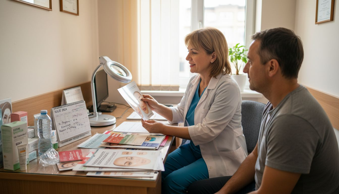 Consultație la dermatolog pentru tratamente dermatologice personalizate