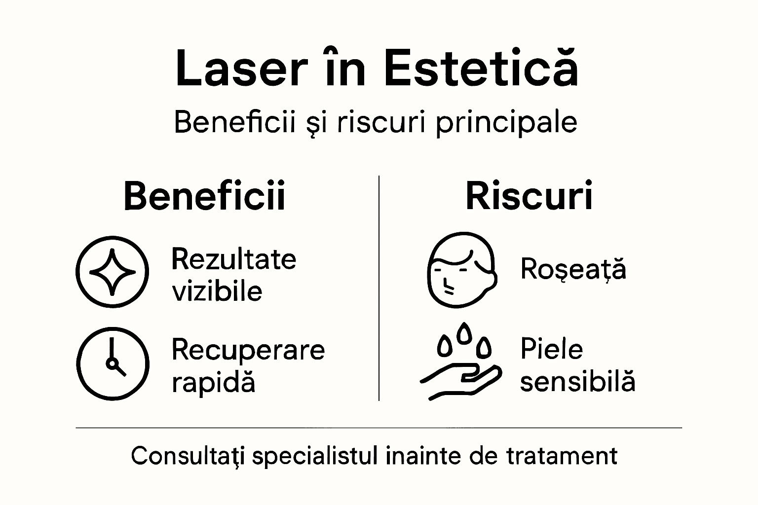 Infografic: avantaje și posibile riscuri ale procedurilor cu laser