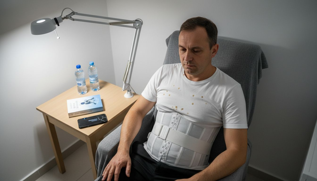 Pacient aflat în proces de recuperare după o procedură de tratament corporal