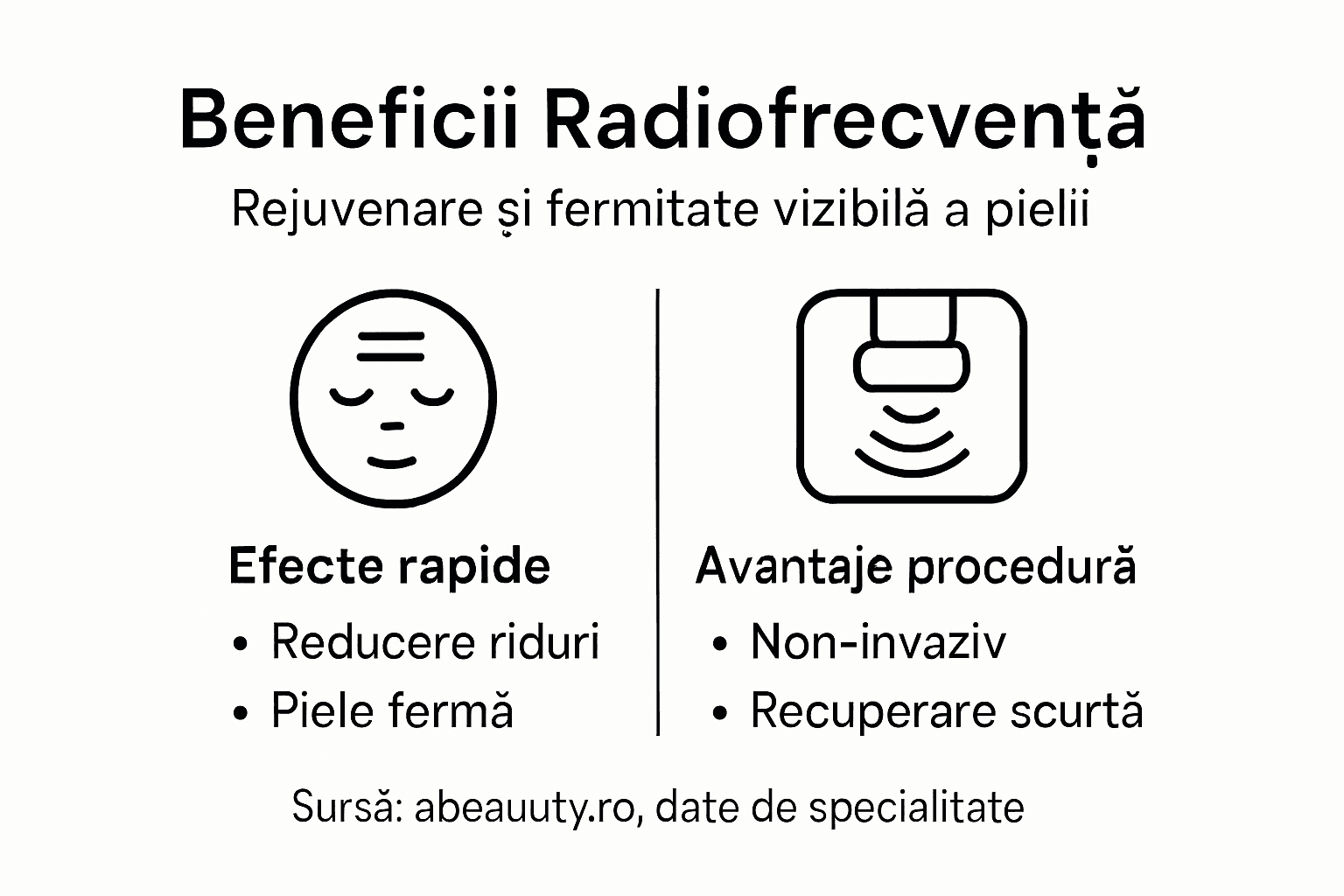 Descoperă într-un infografic avantajele principale ale tratamentului cu radiofrecvență