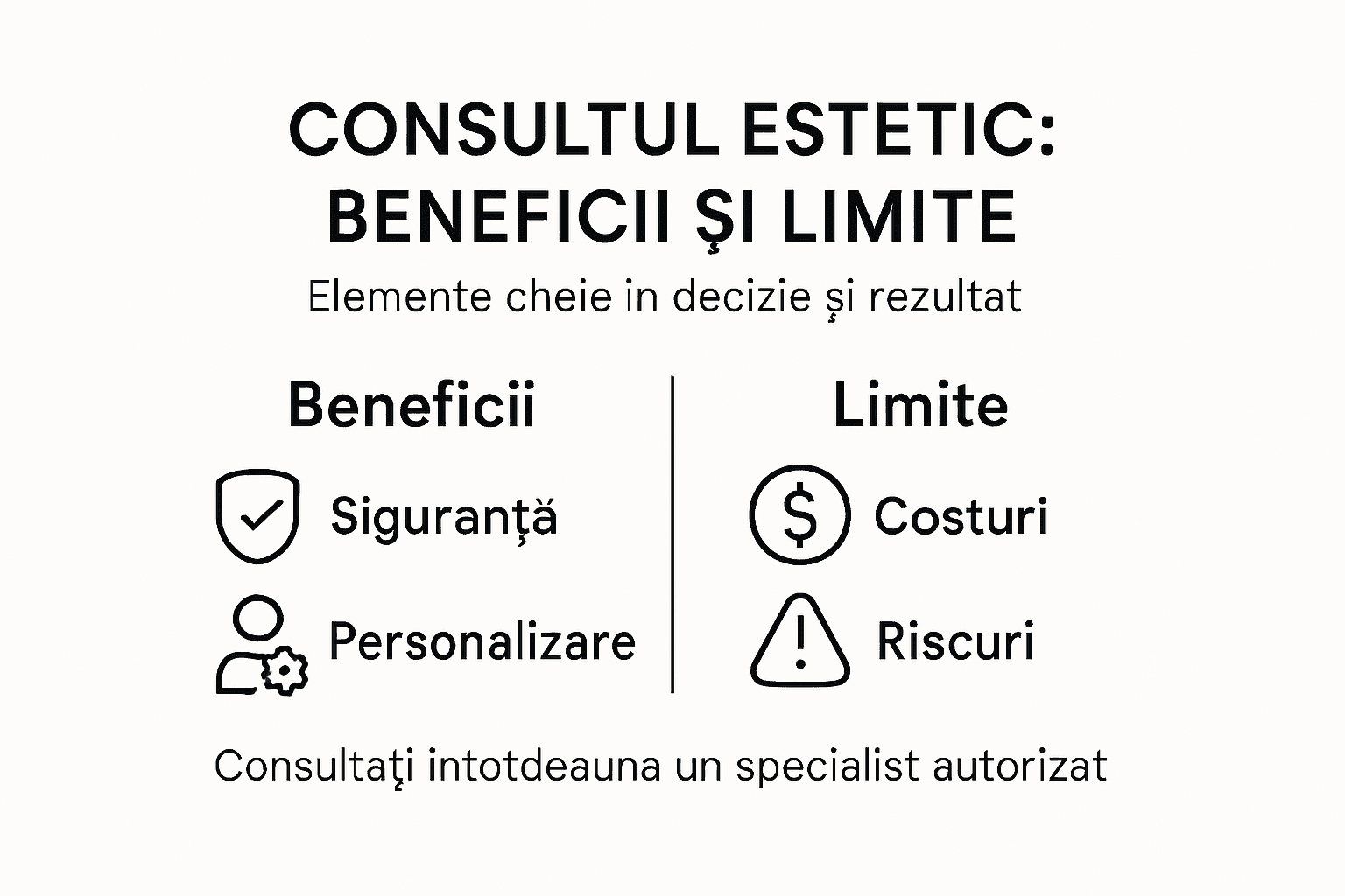 Infografic: avantaje și limite ale unei consultații estetice