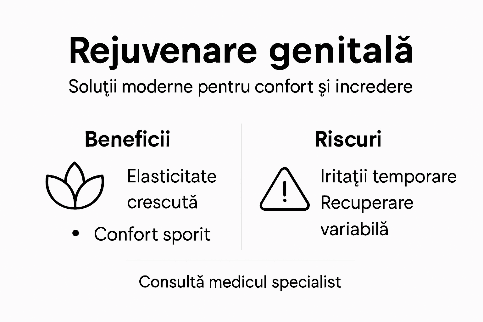 Infografic: Avantaje și posibile riscuri ale procedurilor de rejuvenare genitală