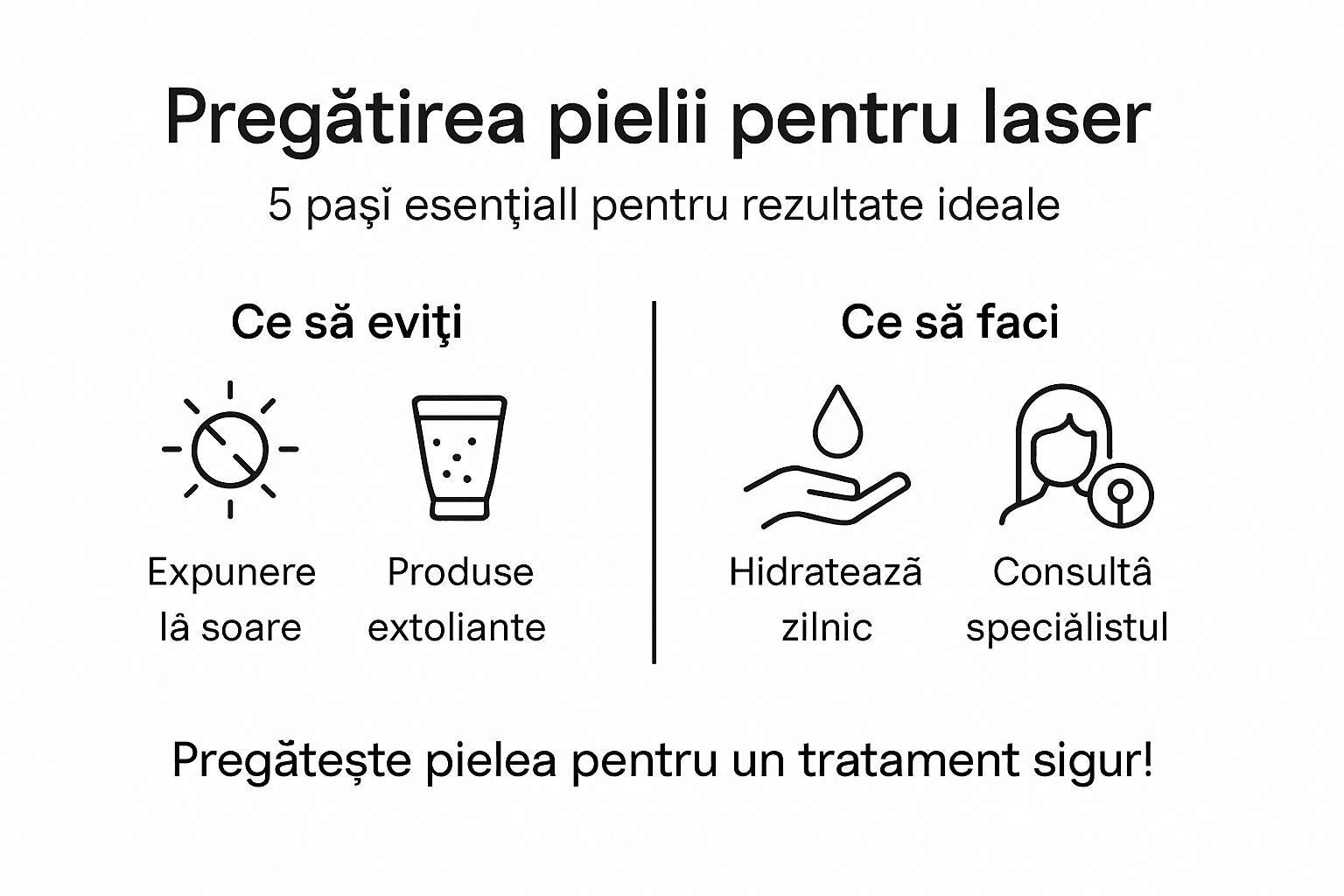 Ghid vizual: cum să-ți pregătești pielea înainte de tratamentul cu laser