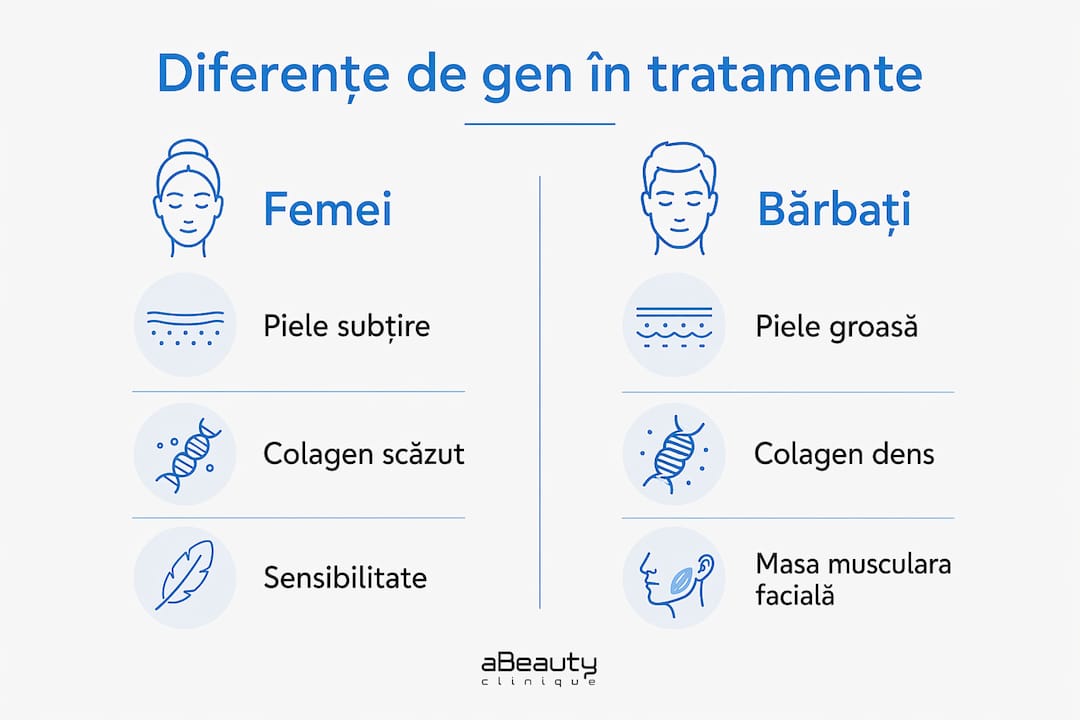 Infografic: Cum diferă tratamentele în funcție de gen