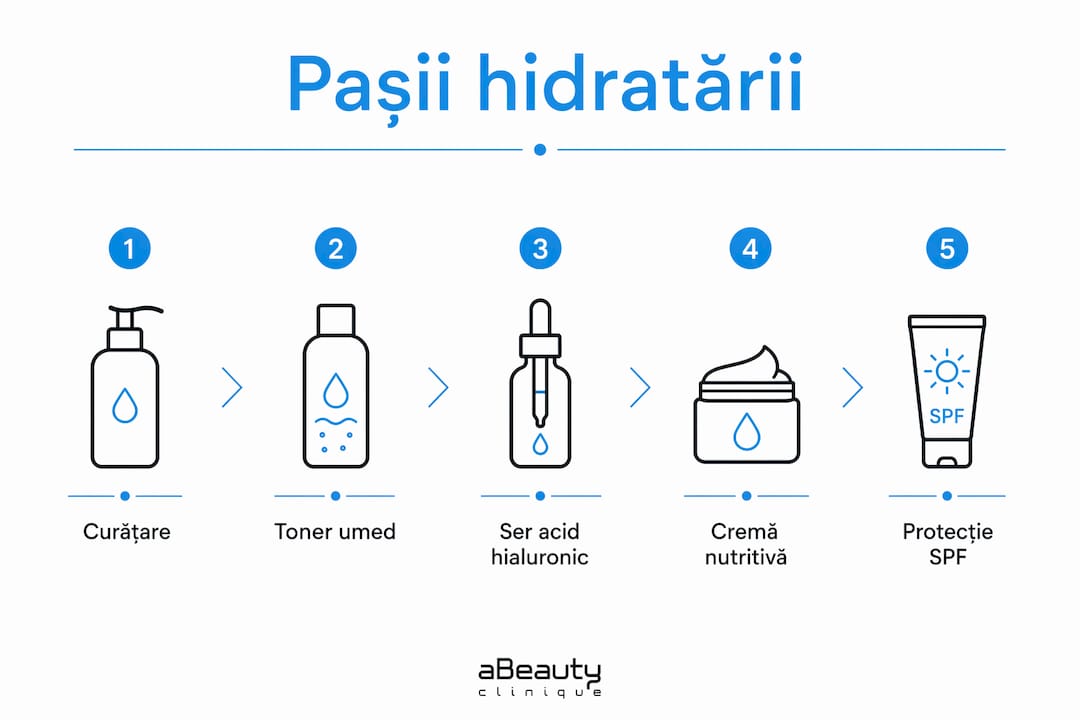 Infografic: cum să-ți hidratezi pielea în profunzime – pașii de urmat pentru rezultate vizibile