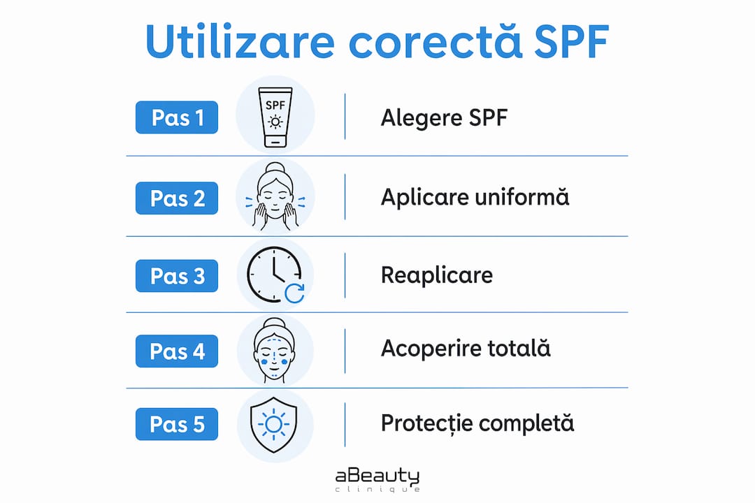 Infografic: cum să aplici corect crema cu protecție solară, pas cu pas