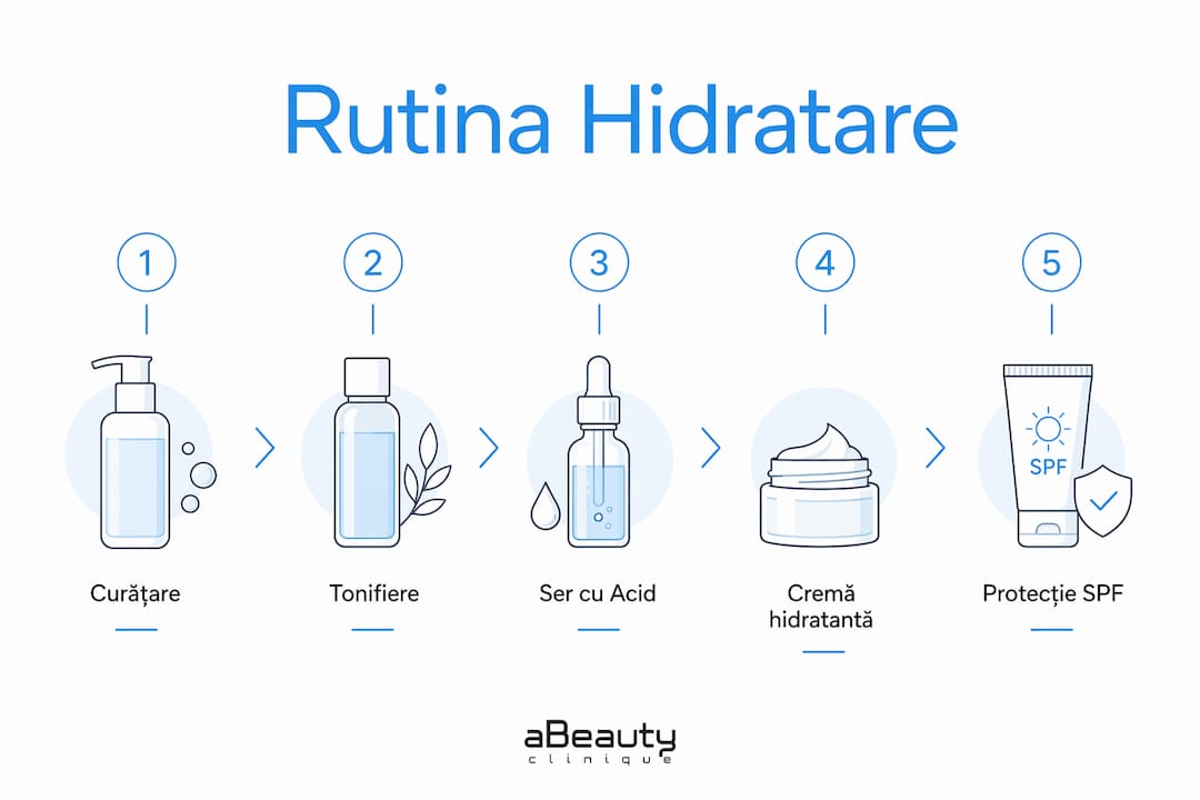 Infografic: pașii esențiali pentru o hidratare corectă