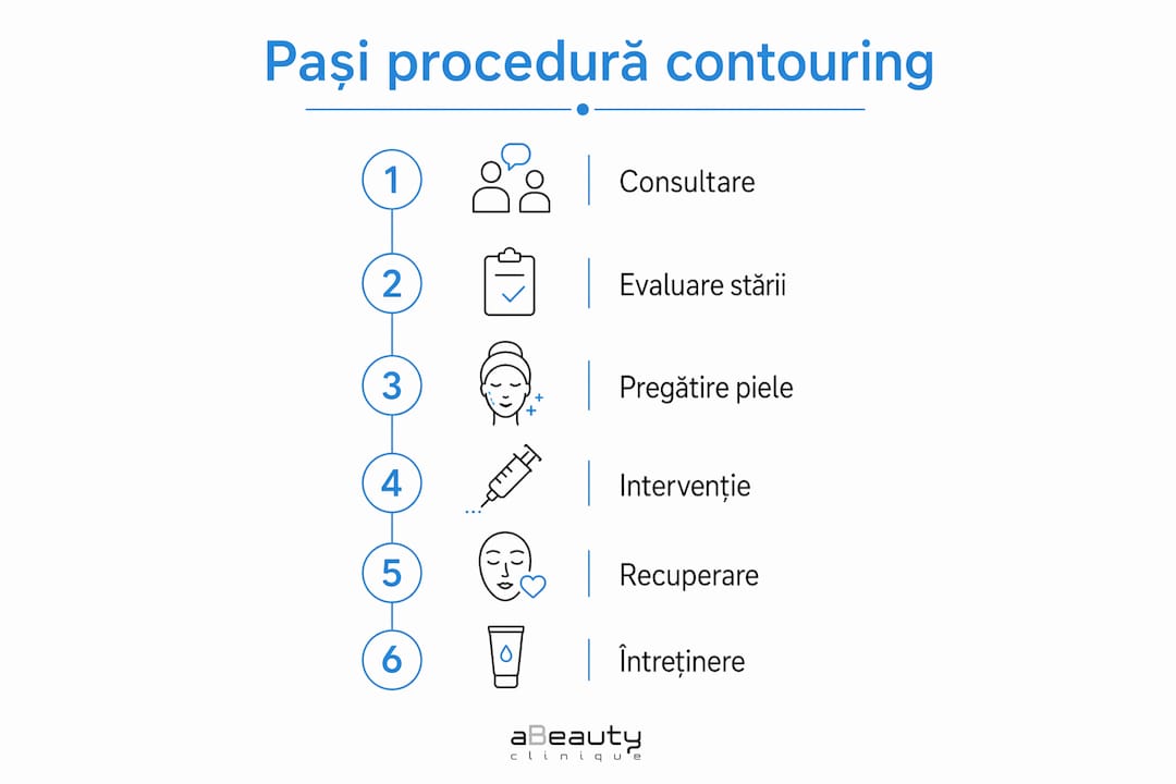 Infografic: etapele esențiale ale procedurii de remodelare corporală