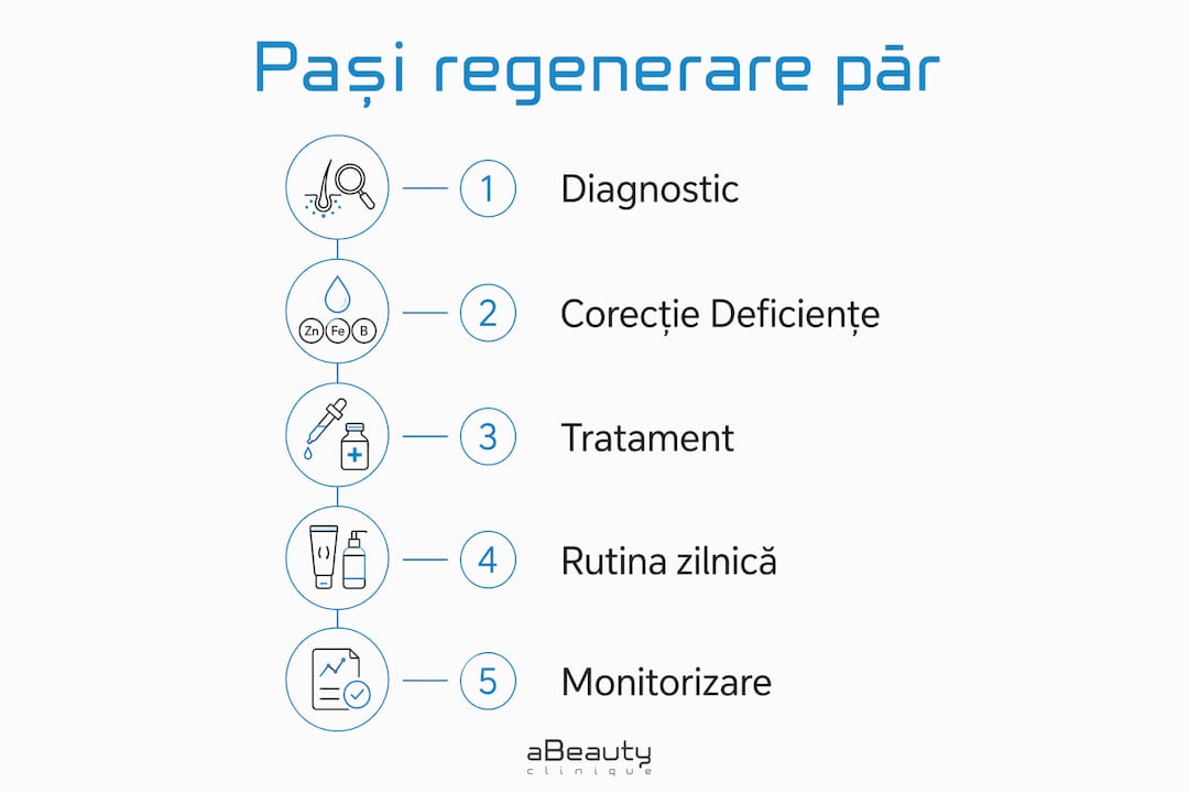 Infografic: cum îți poți reda sănătatea și frumusețea părului, pas cu pas
