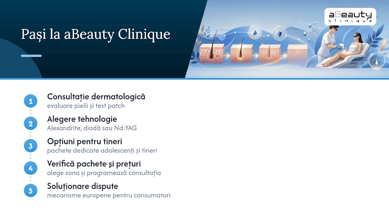 aBeauty Clinique: consultație, protocol personalizat, programare, overview diagram