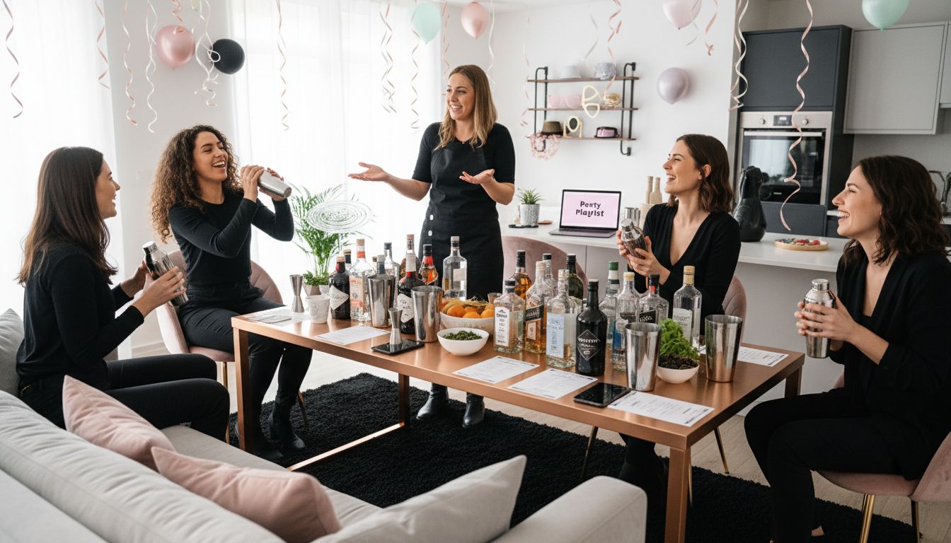 Friends enjoy interactive hen party activities