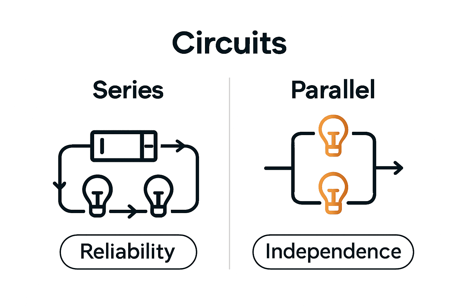 Complete Guide to Appliance Electrical Terminology Infographic comparing series and parallel electrical circuits in appliances