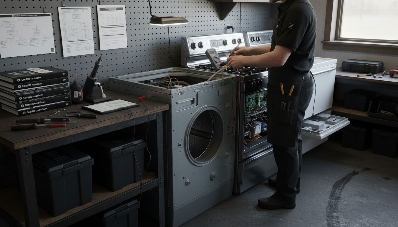 appliance technician workspace