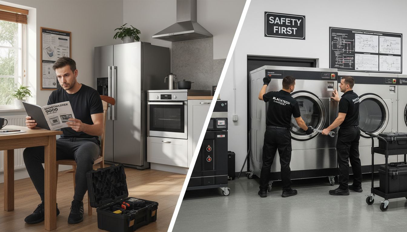 Residential and commercial appliance installs contrasted