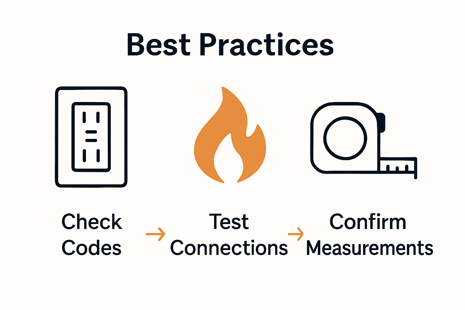 Infographic showing key installation safety steps