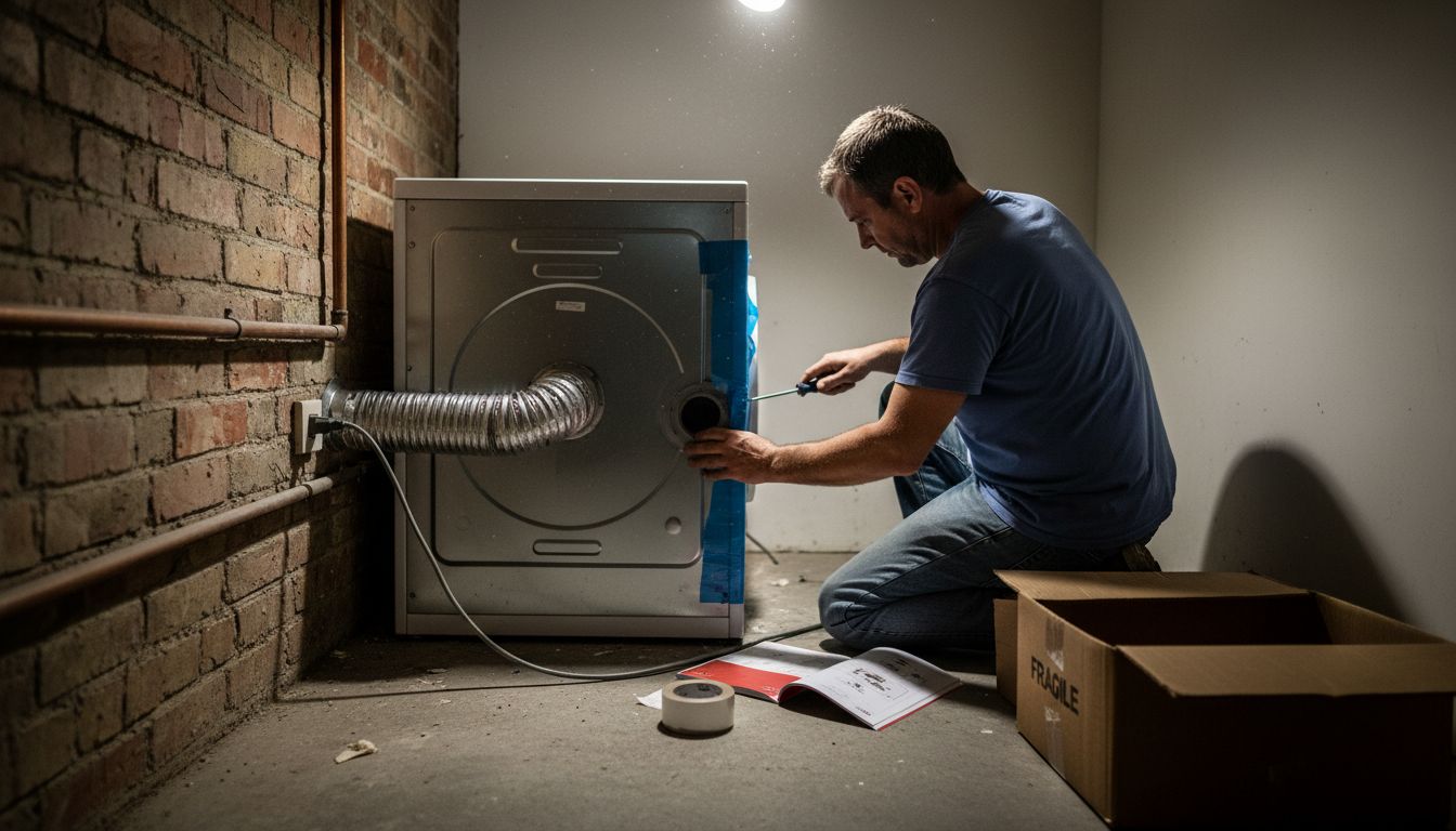 Securing ductwork to dryer exhaust port