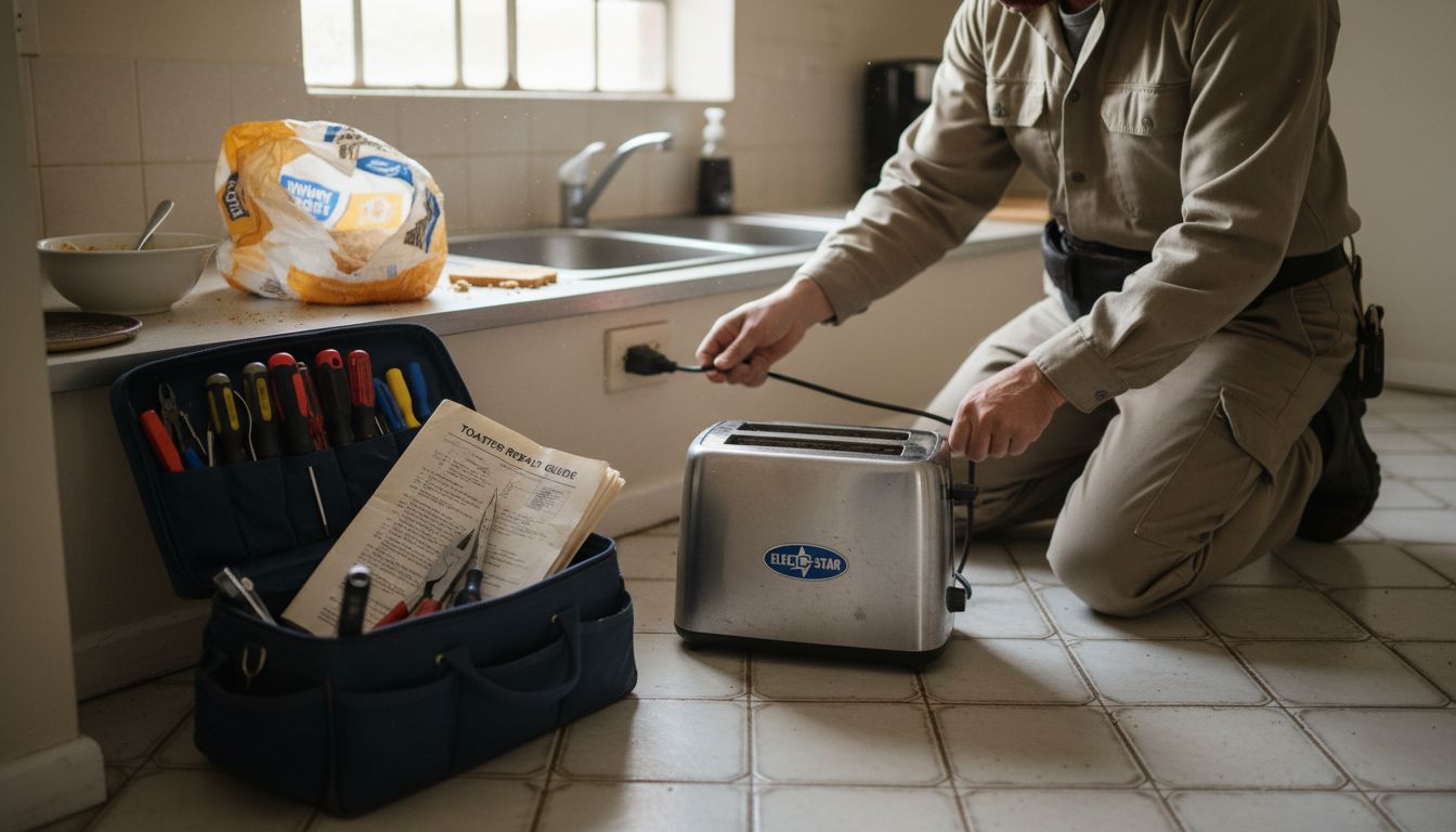 Technician unplugs recalled kitchen toaster