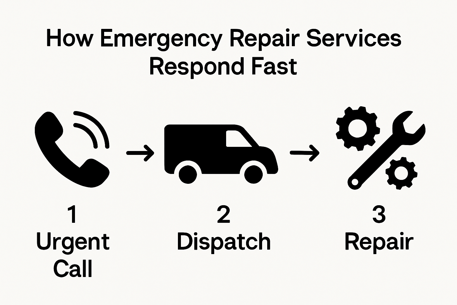 Infographic showing emergency repair steps