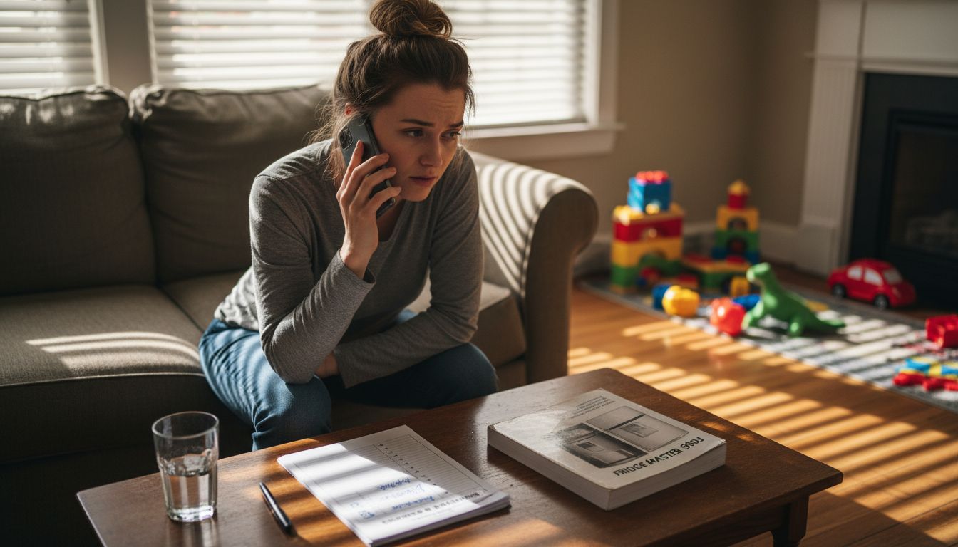 Woman calling to schedule appliance repair