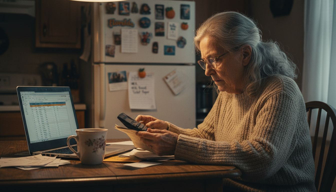 Woman reviews costs with warranty booklet