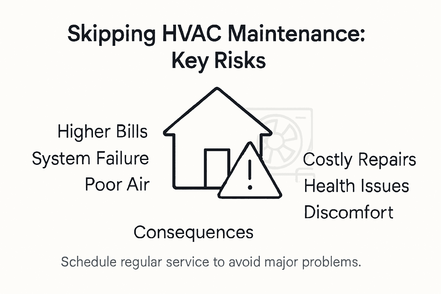 Infographic on HVAC neglect risks and consequences