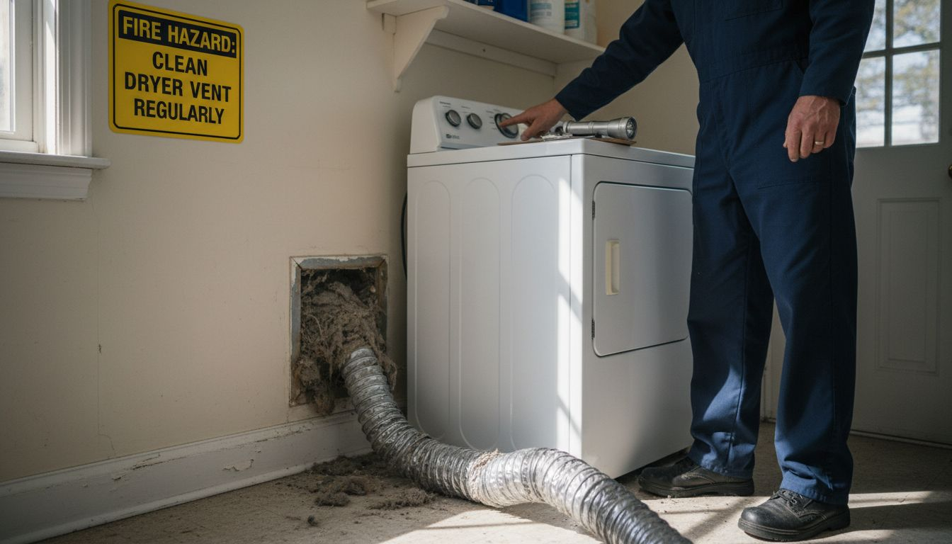 Inspector points to lint-clogged dryer vent