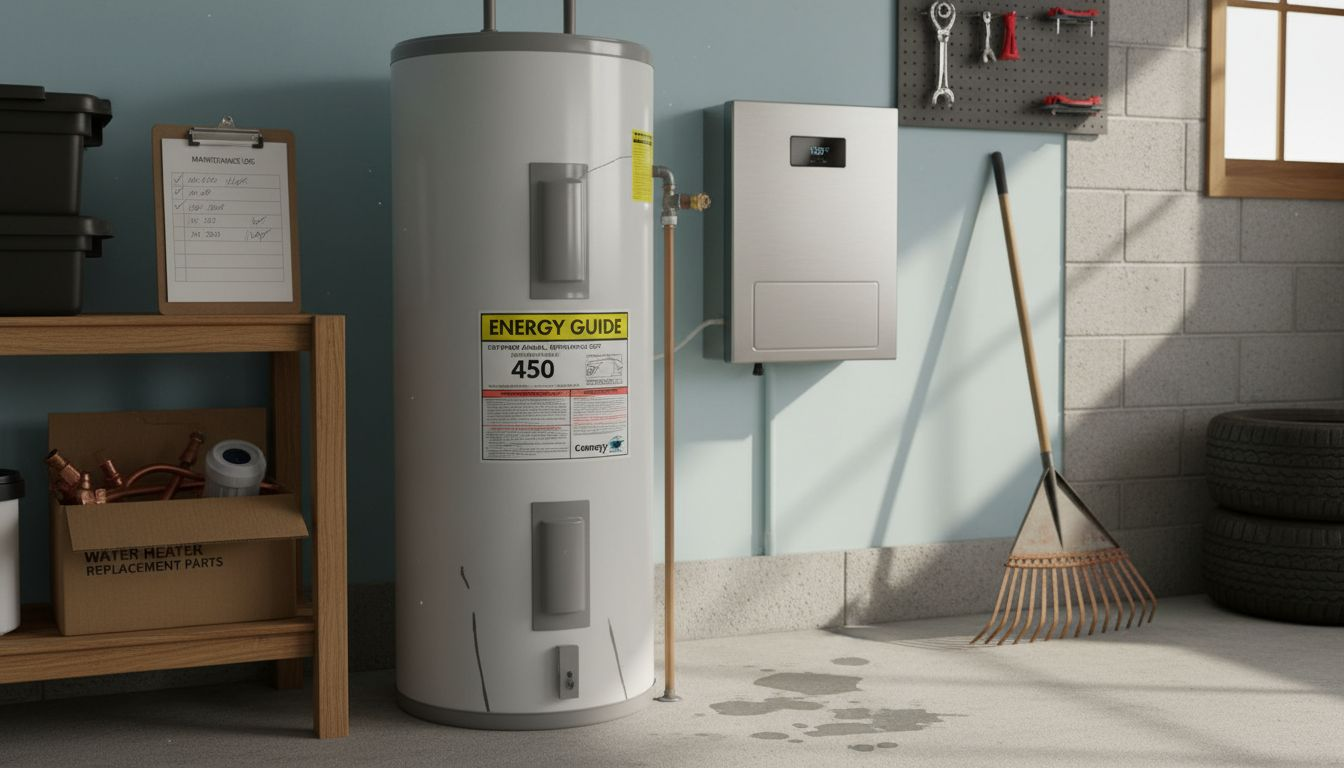 Side-by-side tank and tankless water heaters