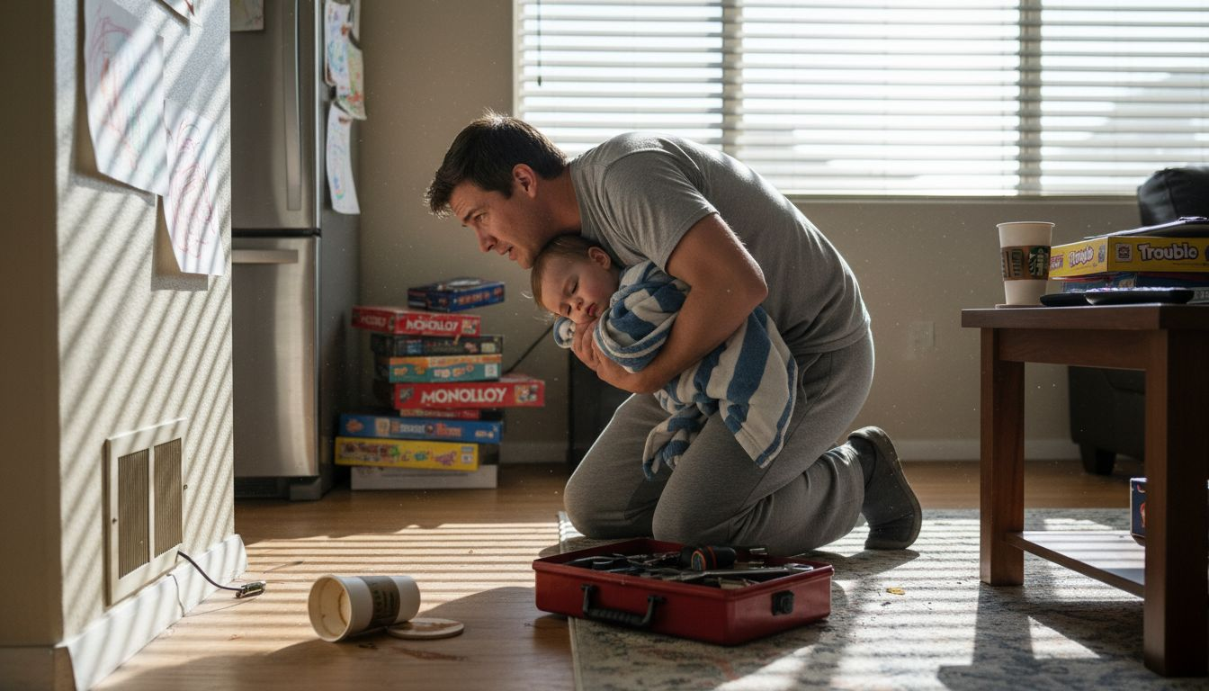 Family with HVAC emergency at home