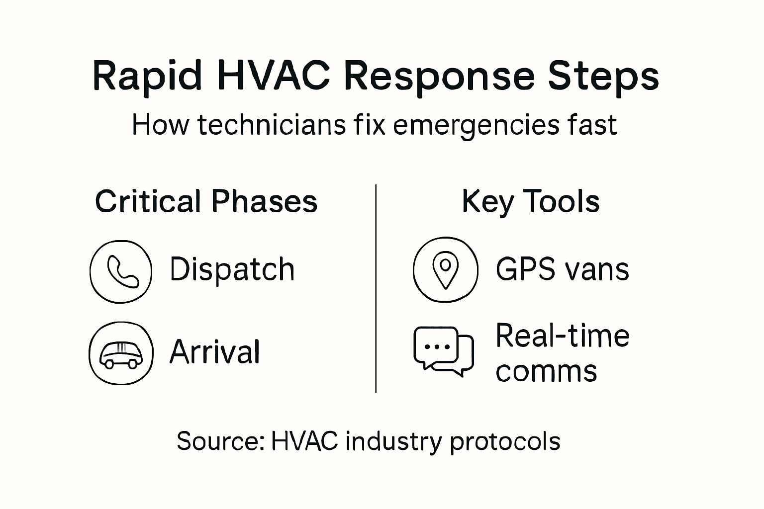 Infographic rapid HVAC response steps