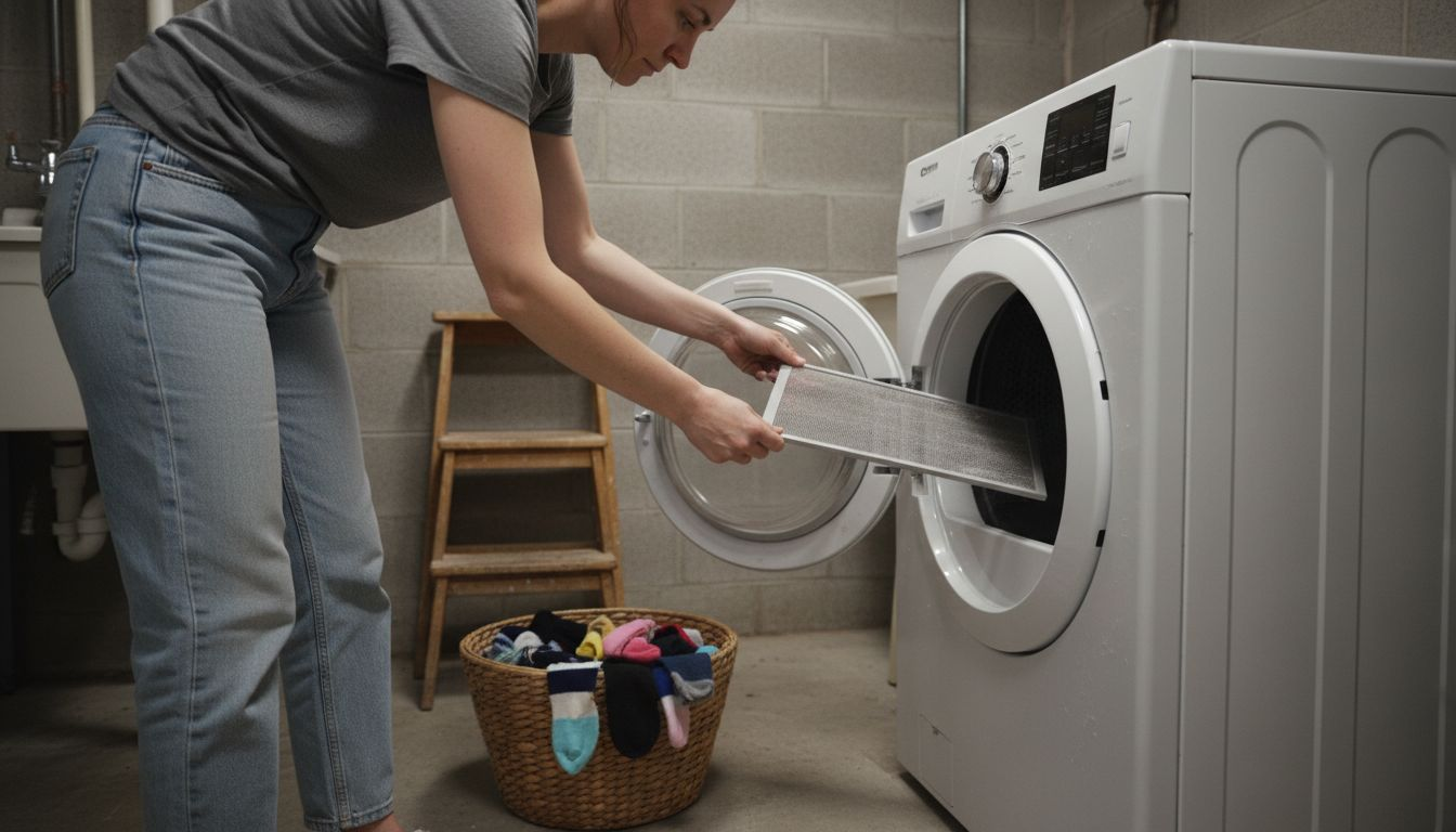 Removing lint trap from dryer door