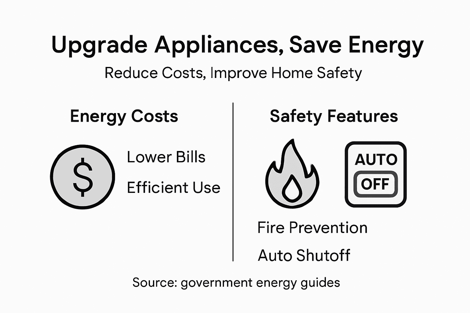 Infographic comparing energy and safety in upgrades
