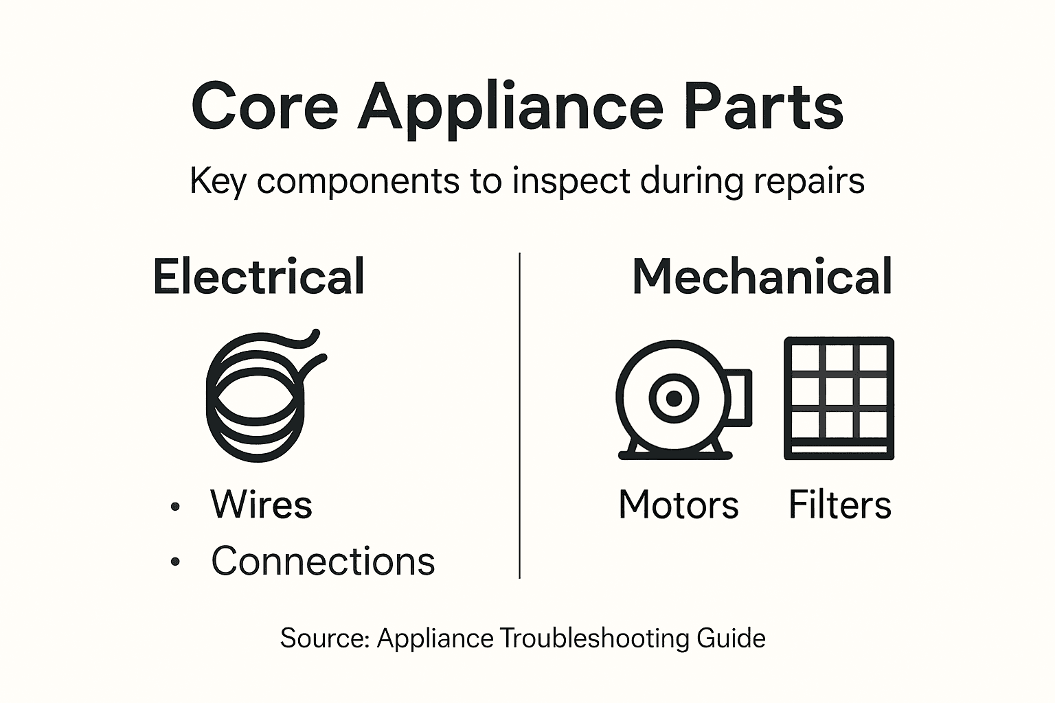 Infographic explains key appliance components
