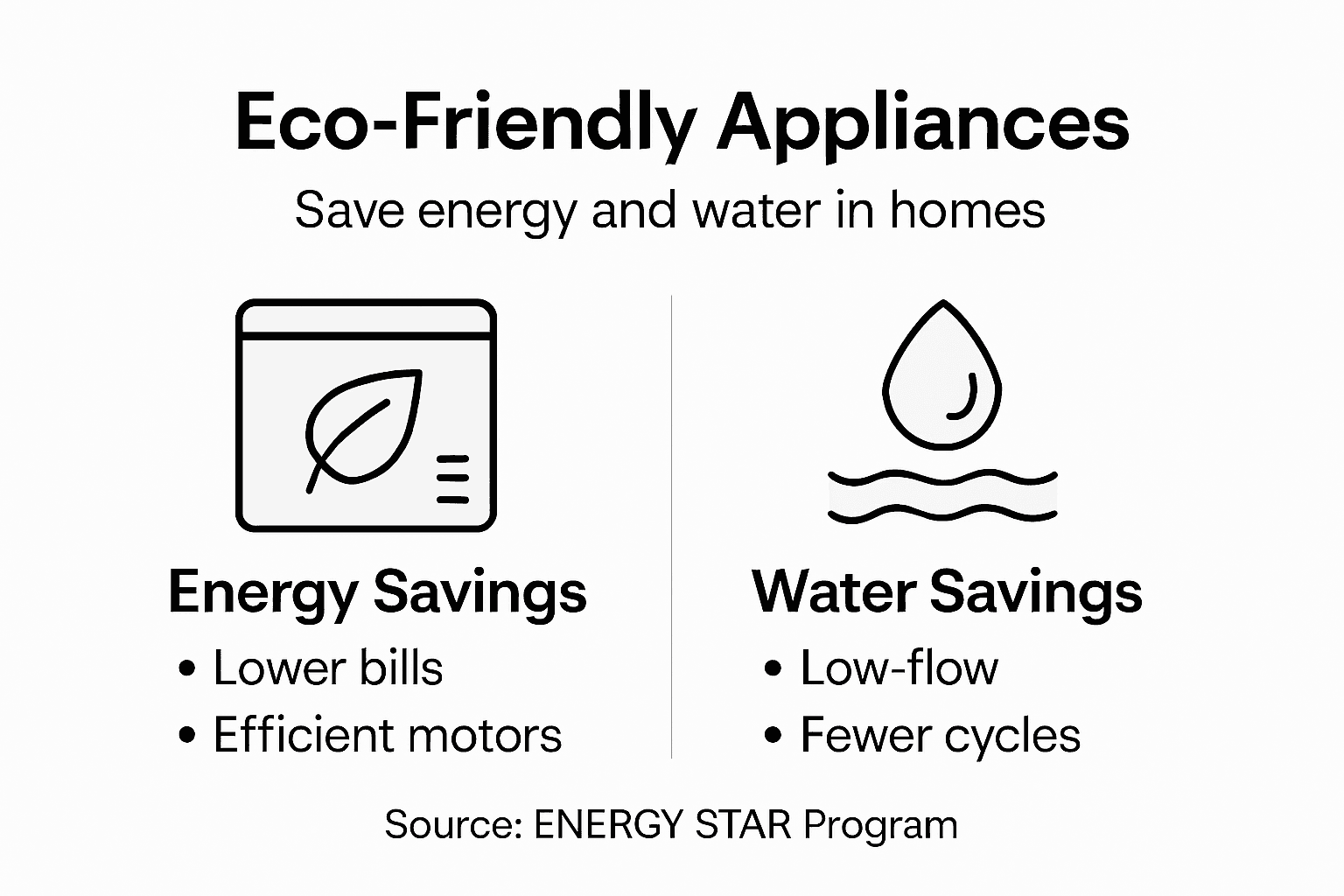 Infographic showing eco-friendly appliance savings