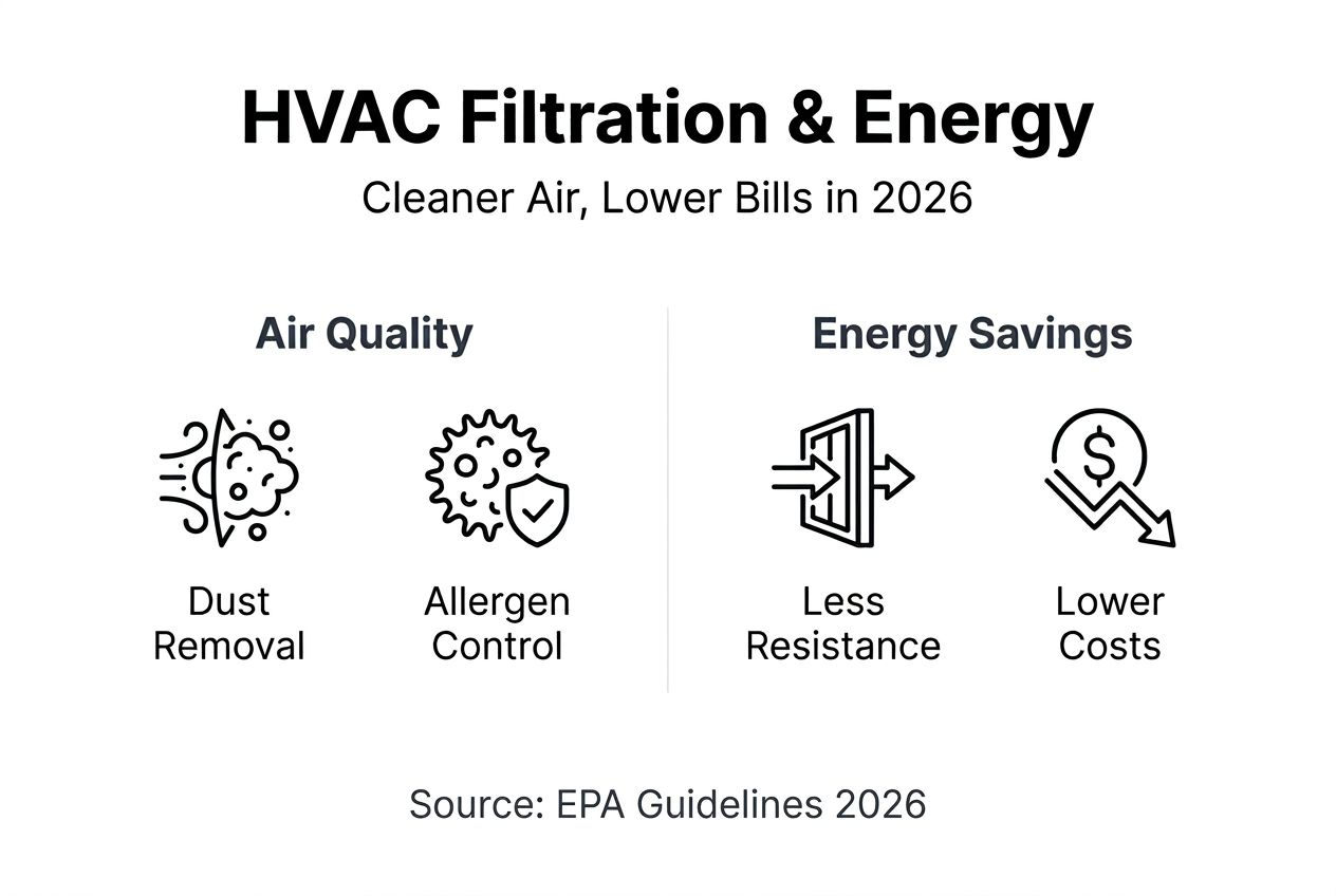 Infographic clean air and energy savings HVAC
