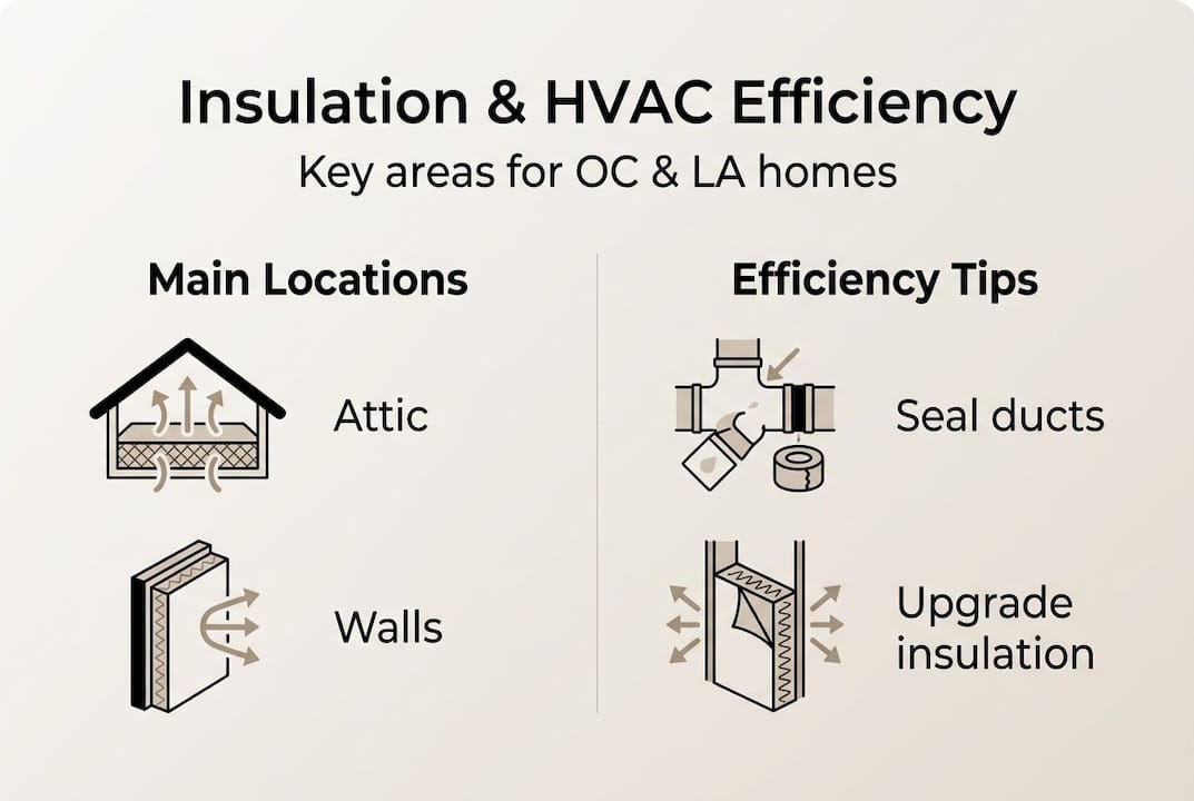 Infographic on insulation and HVAC efficiency