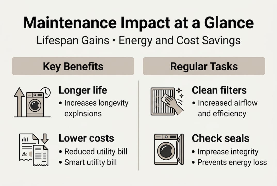 Infographic: maintenance boosts lifespan, saves costs