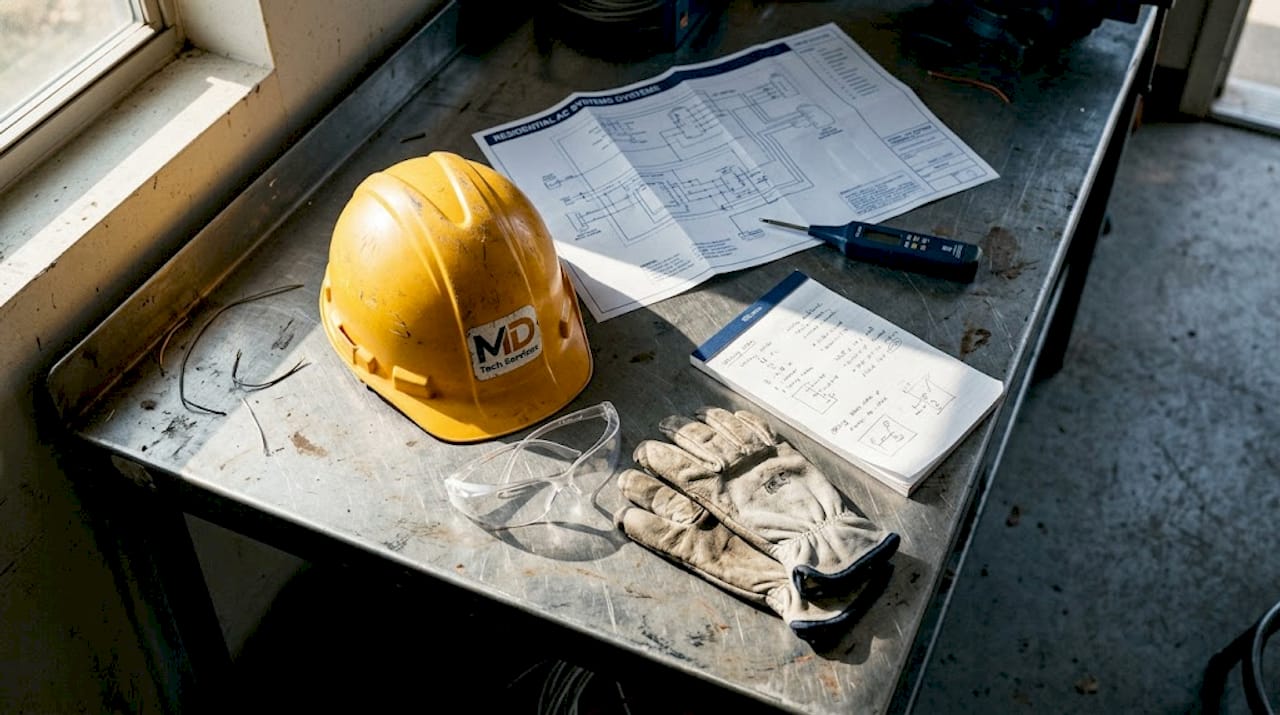 Essential safety gear for AC installation